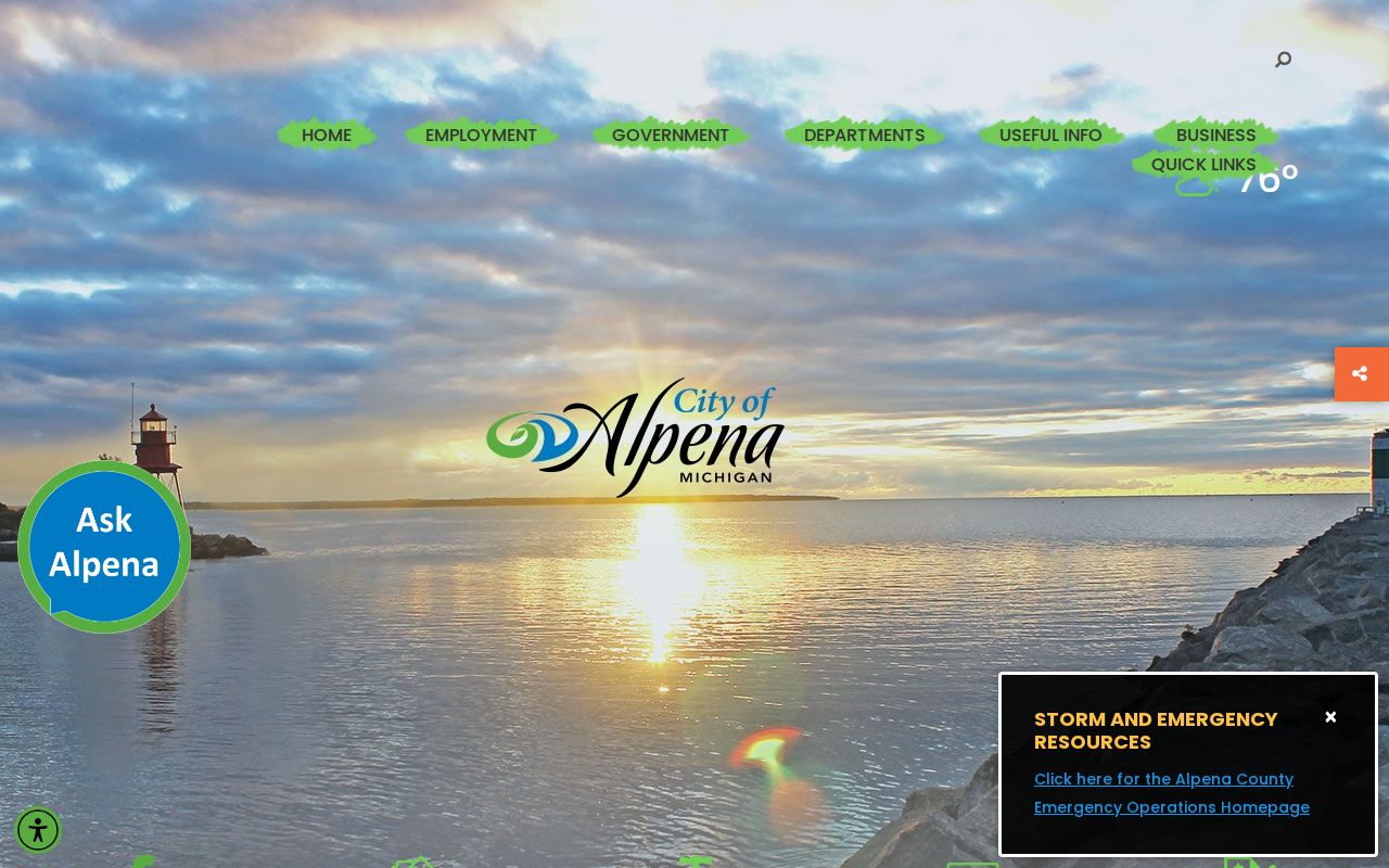 Alpena County municipal court warrant routing through the City of Alpena